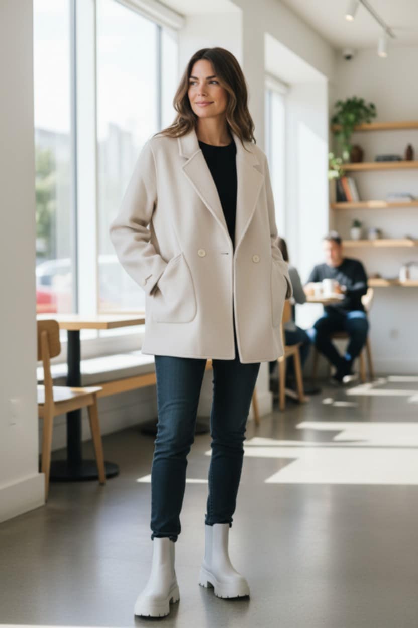 Pavasario puspaltis-švarkelis FASHION - Dvibortis.