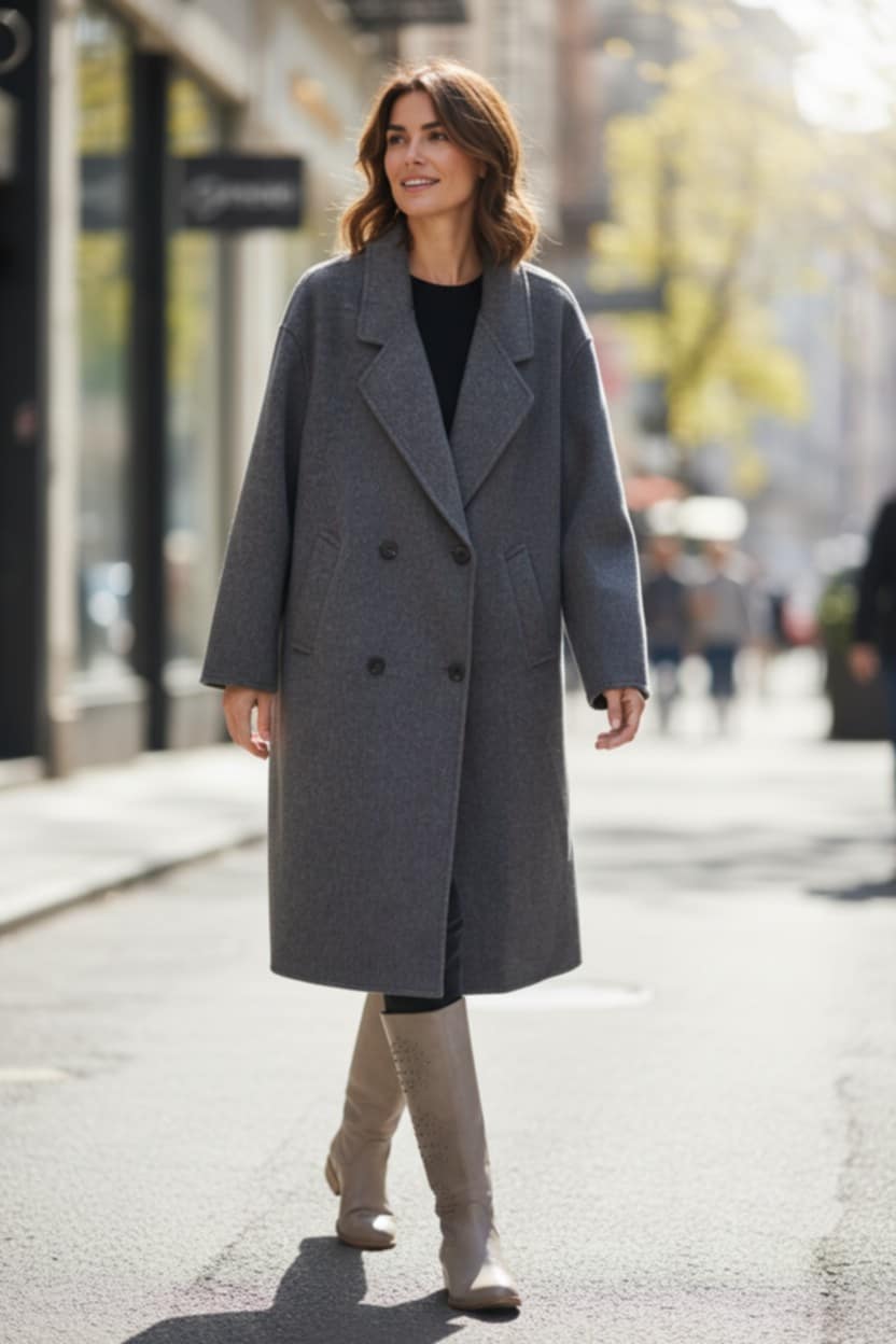 Pavasario pilkas paltas classic - PILKAS.