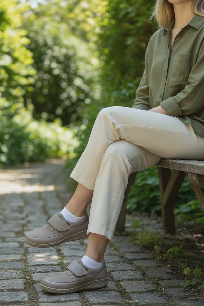 Helios komfort - lygios odos pusbačiai, capučino spalva.